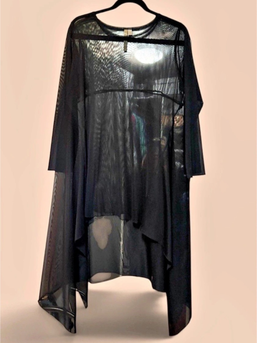 Comfy Black Sheer Tunic Size Medium Like New
